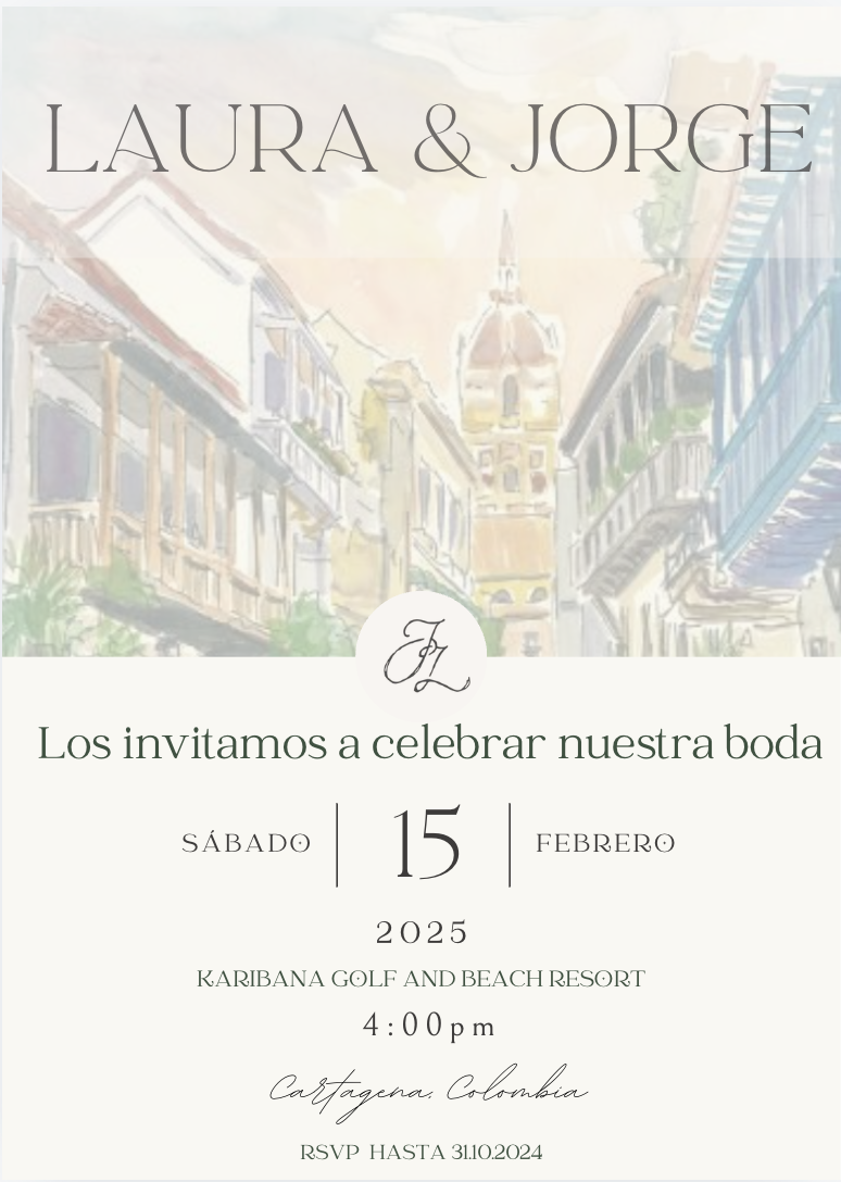 The Wedding Website of Laura Pazmiño La Rotta and Jorge Guzmán Potes