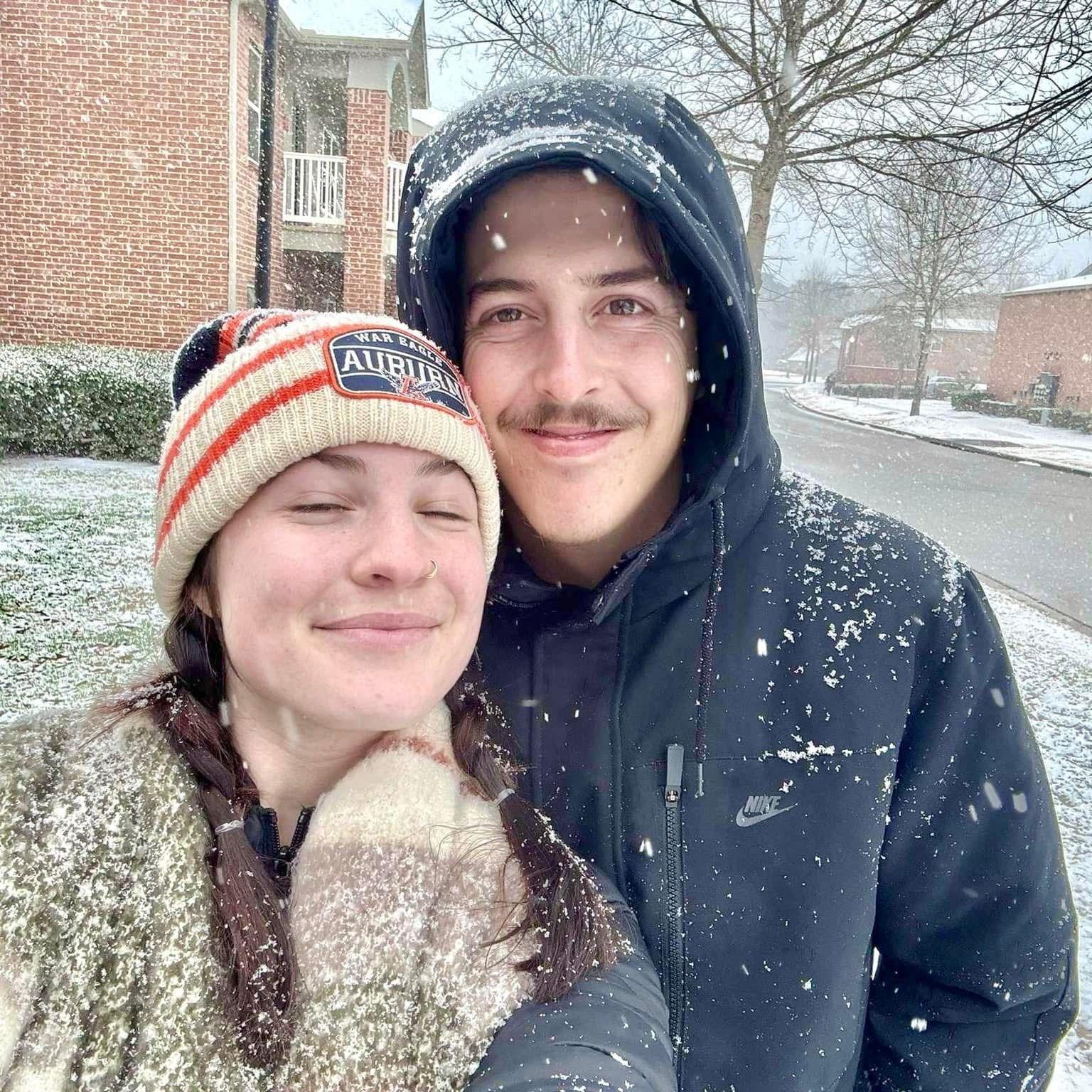 Snow day at our first apartment!