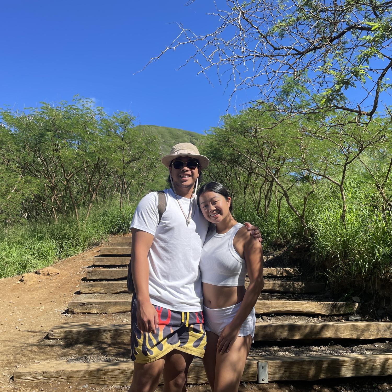 01.07.23, us before the bajillion steps at koko head