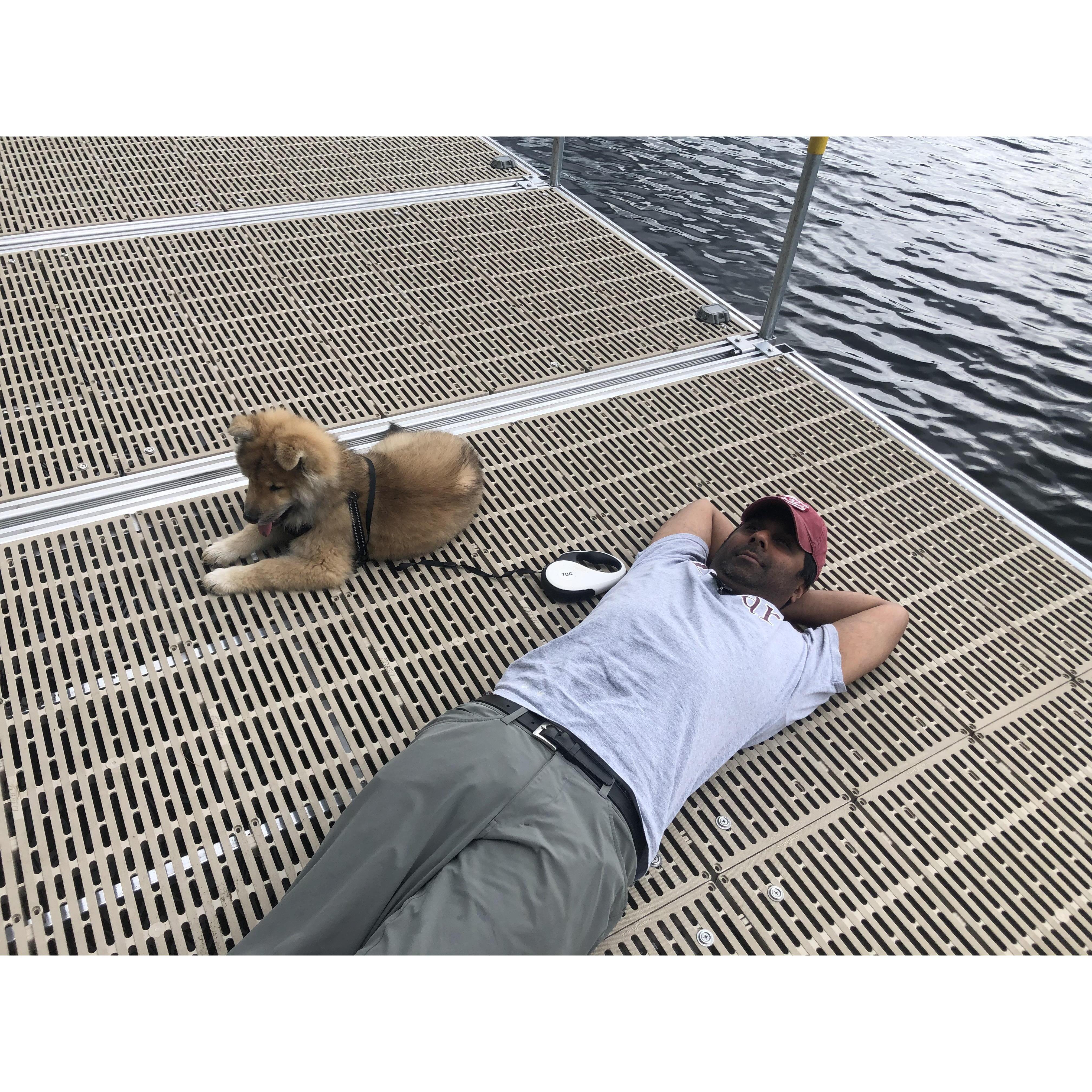 Enjoying a little time on the dock...