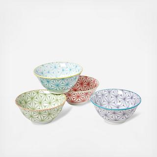 Sakura Color 4-Piece Dinner Bowl Set