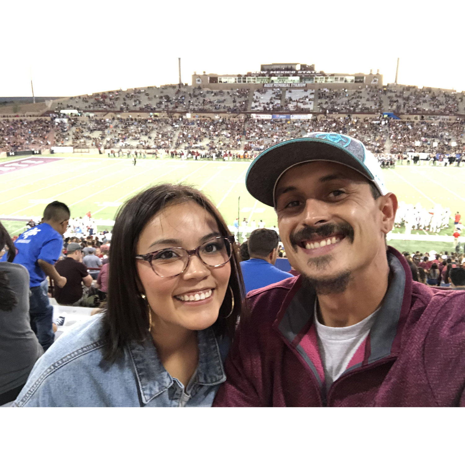 Our first Aggie game!!! Go Aggie's!!!