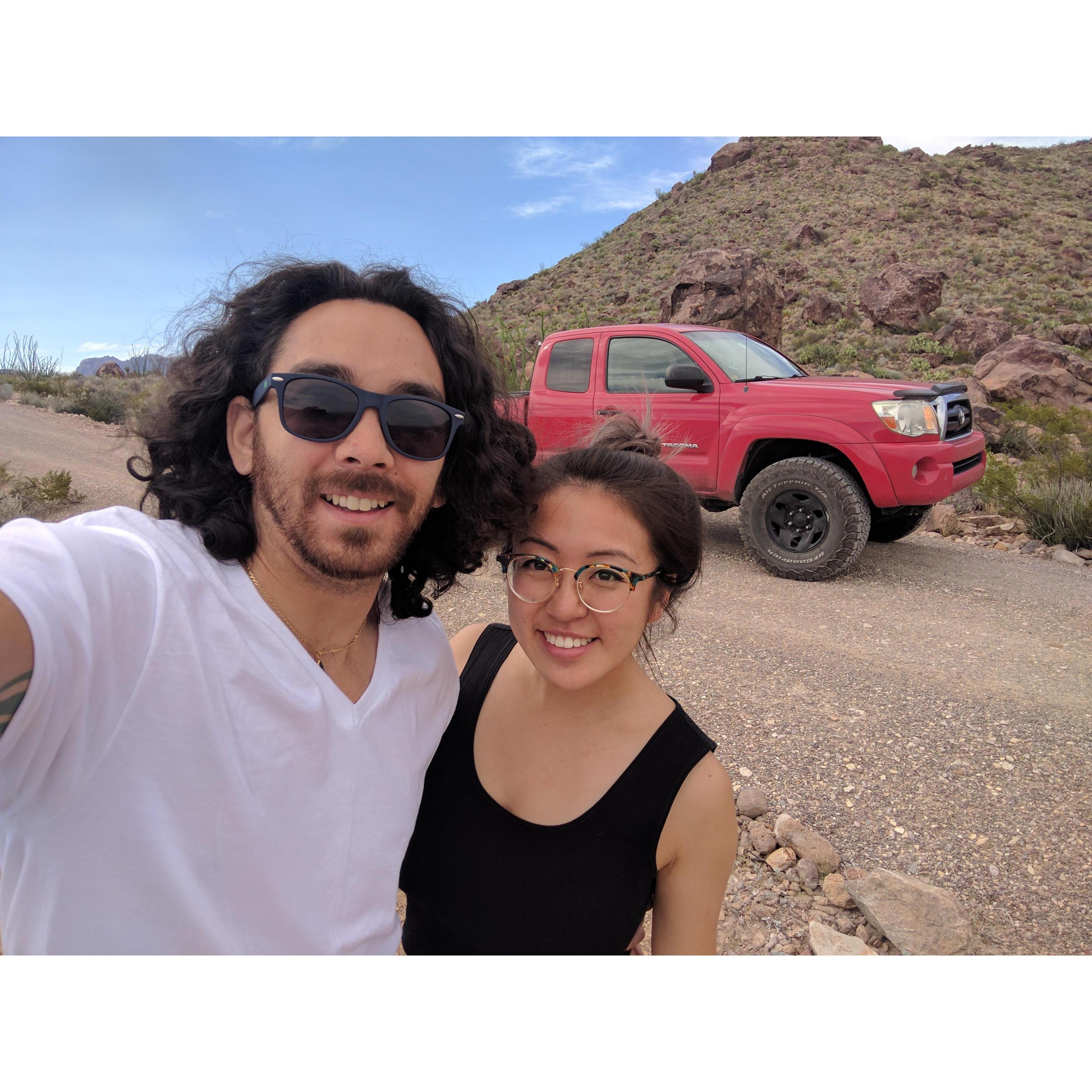 May 2017: First camping trip together at Big Bend National Park