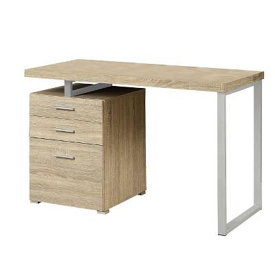 Monarch Specialties 48 Inch Industrial Design Office Computer Desk, Natural