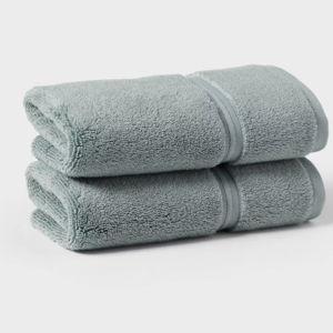 Spa Plush 2pk Hand Towels Sage Green