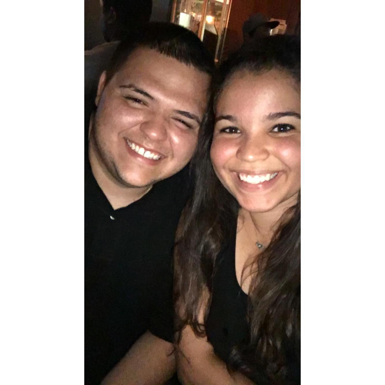 This was a month right before we officially got together!