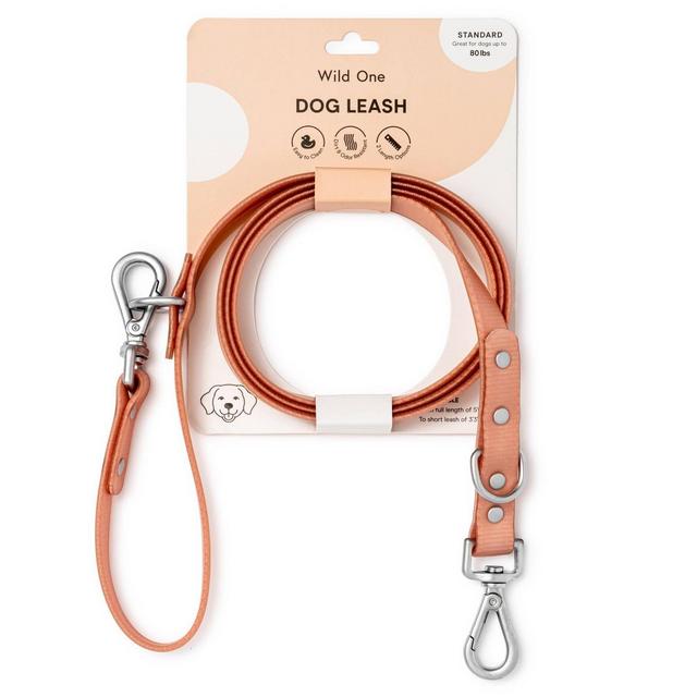 Wild One Water & Dirt Resistant, Adjustable Dog Leash - Pink