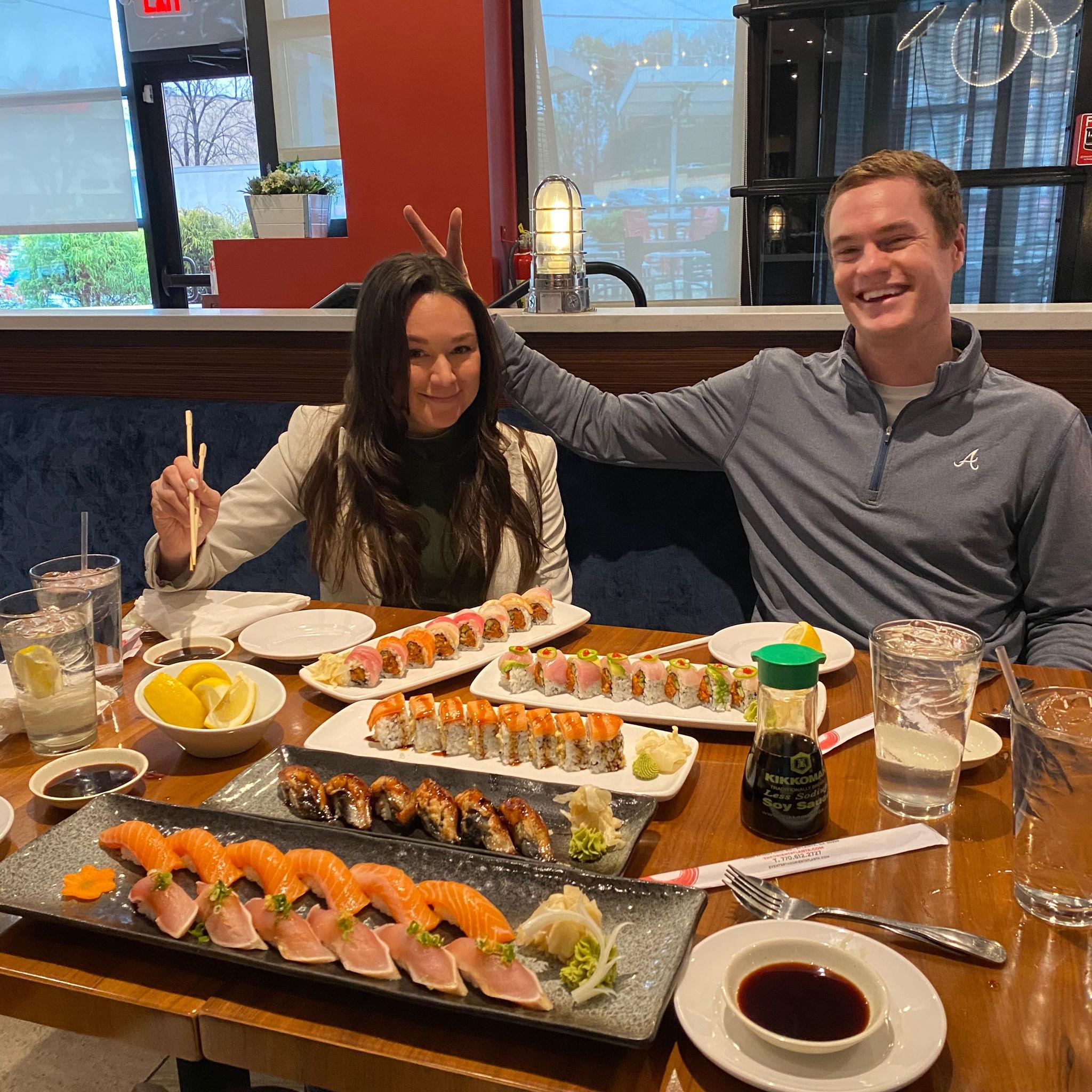 Courtney's birthday = lots of Sushi!