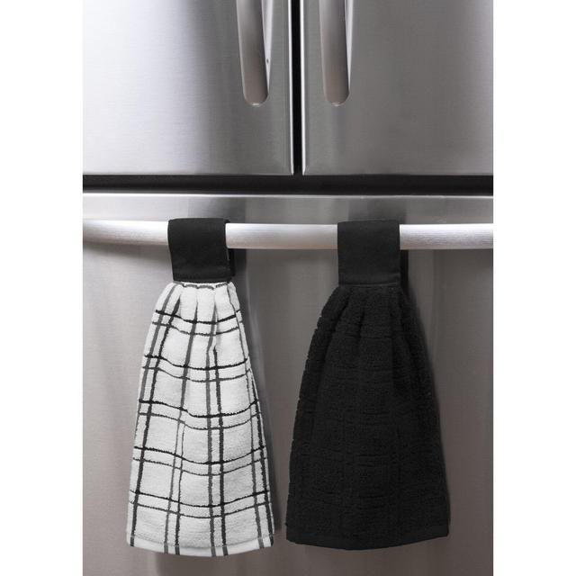 Solid and Multi Check 2 Piece Tea Towel Set