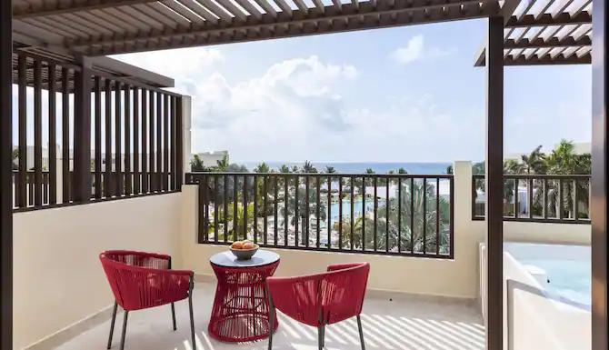 Private balconies with stunning views