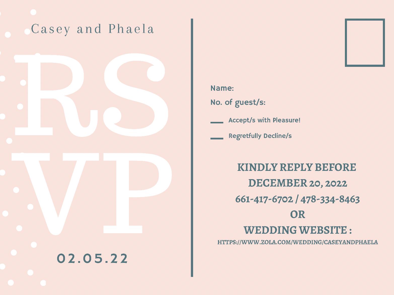 The Wedding Website of Casey Ryan and Raphaelle Febrienne