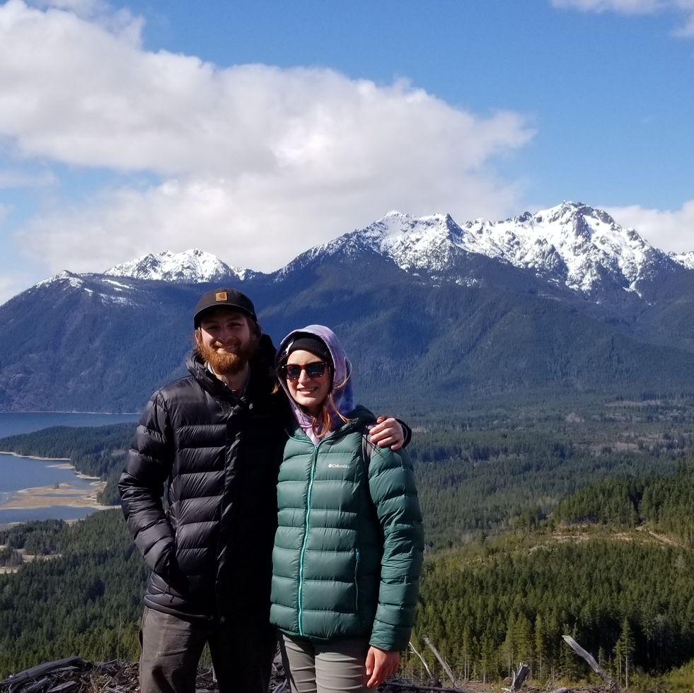 View of the Olympics on Dow Mountain. April 2021