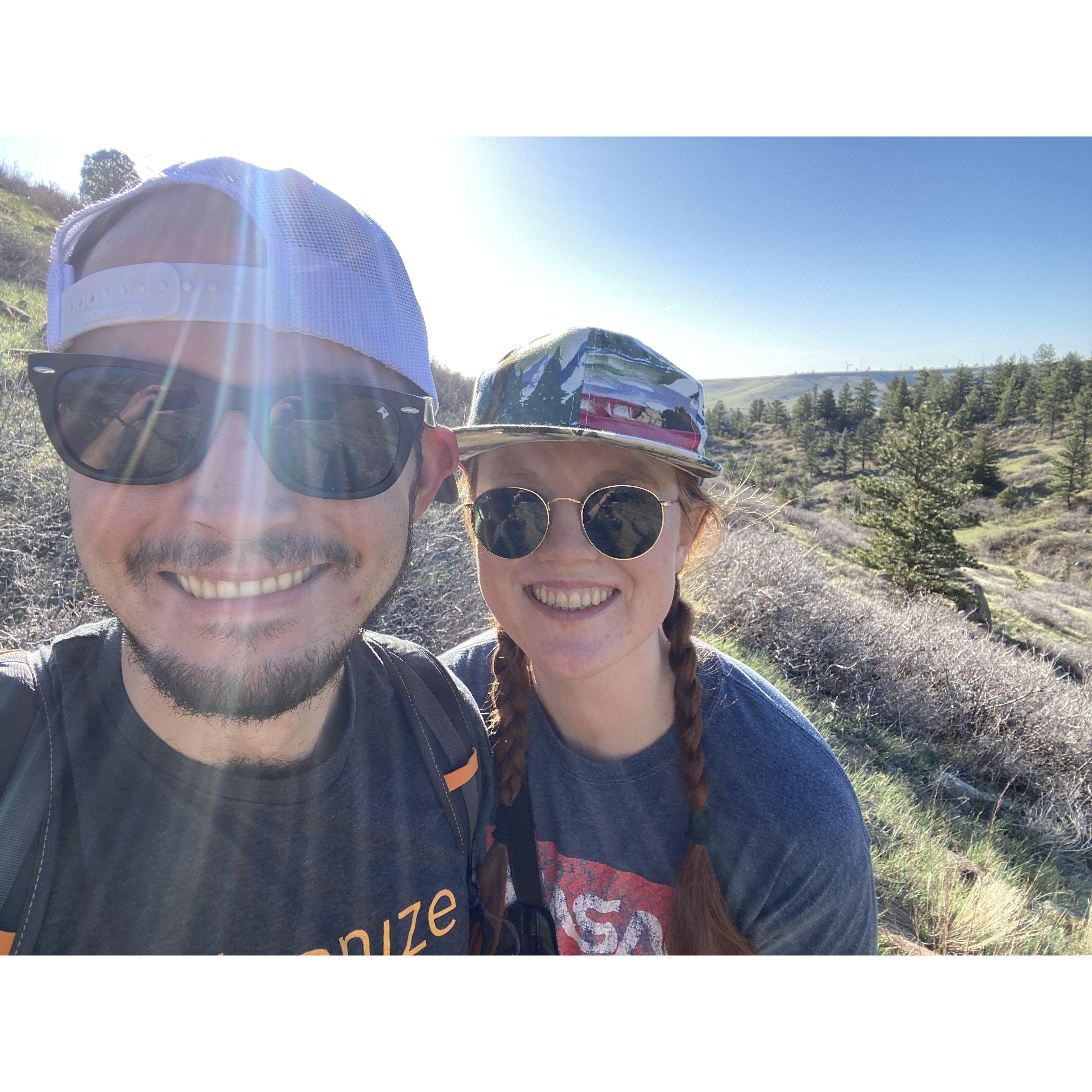 This is us on our way up to South Boulder Peak! Unbeknownst to me, Alex was carrying my promise ring with him.
