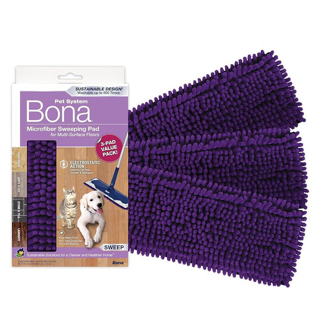 Bona Pet System Microfiber Sweeping Pad for Multi-Surface Floors Stocking Stuffers