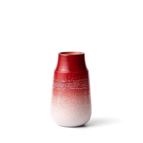 Heath Neck Vase in Ruby Red Layered Glaze