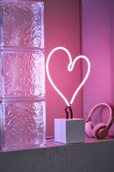 Neon Mfg. Neon Heart Table Lamp