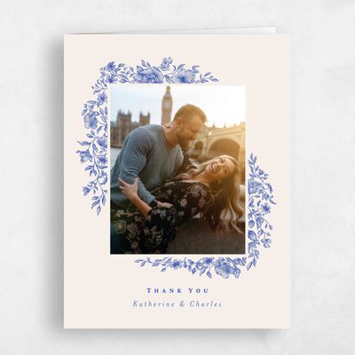 Cornflower Blue Wedding Thank You - Sogno Photo