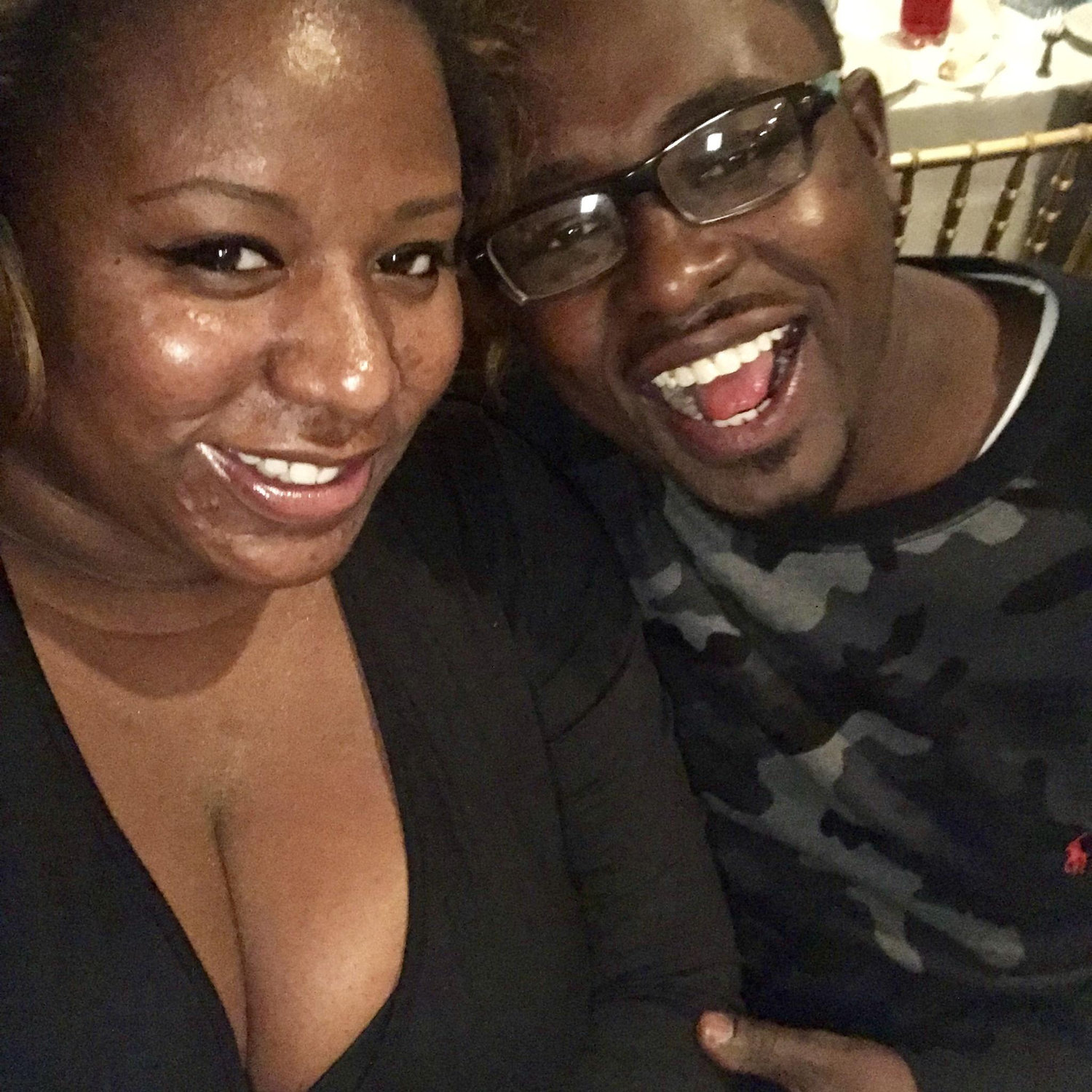 Our first office holiday party (neither one of us worked for the company LOL)!