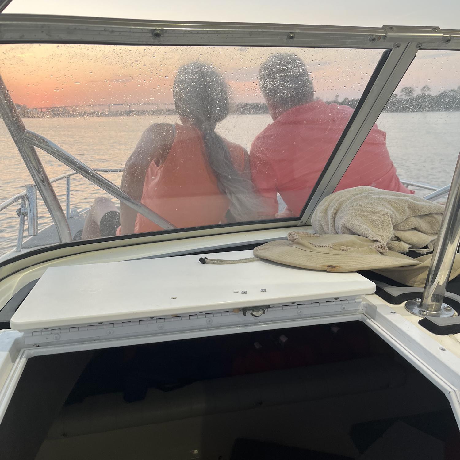 Enjoying our sunset cruise.. thanks to Captain  "Papa" Bill 🧡