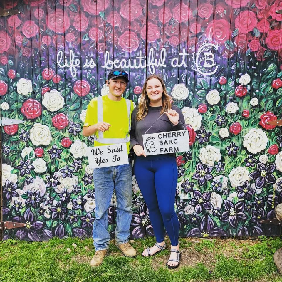 The day we “said Yes” to our venue at Cherry Barc Farms!