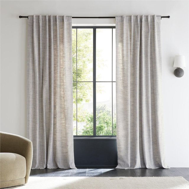 Reid Blue Recycled Window Curtain Panel 52"x84"