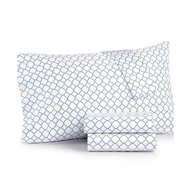 Charter Club - Printed Geo King 4-pc Sheet Set, 500 Thread Count, Created for Macy's