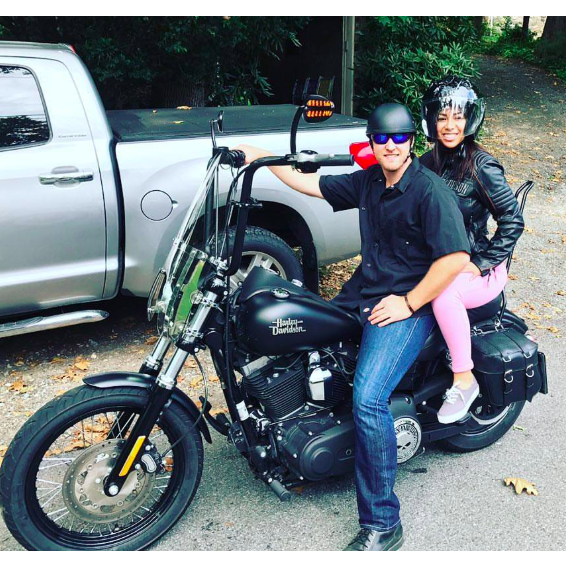 Sean and Lupe going for a ride