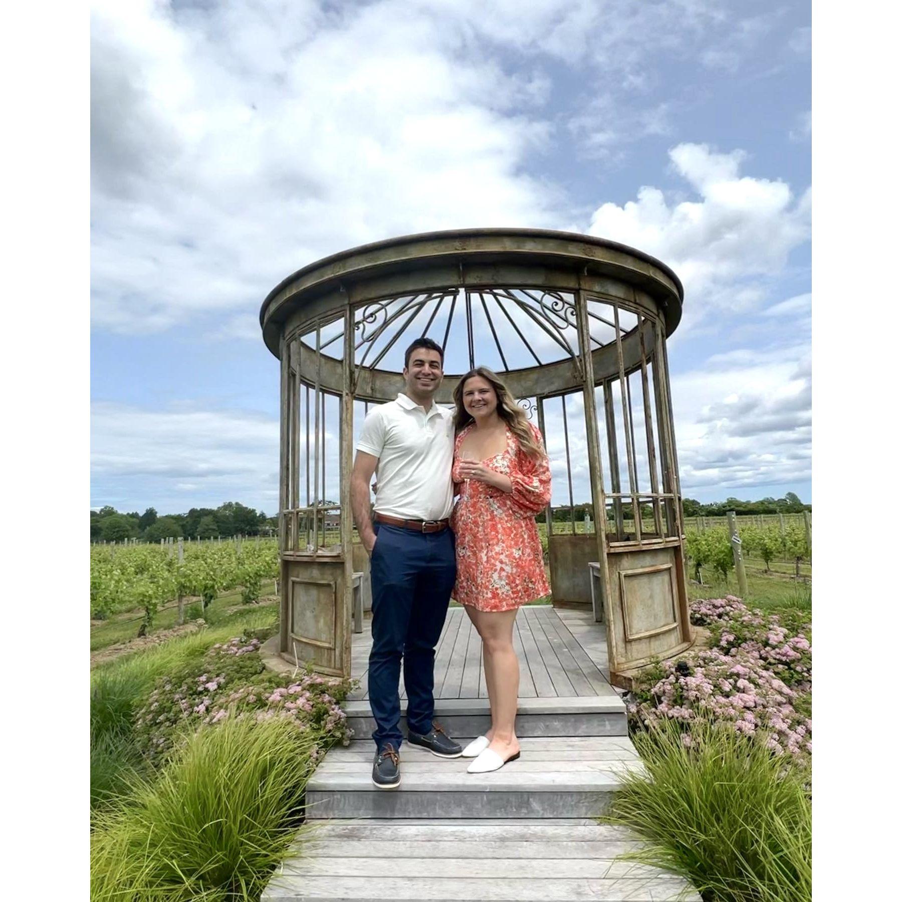 Sagaponack, NY Engaged at Wolffer Estate Vinyard - 2023