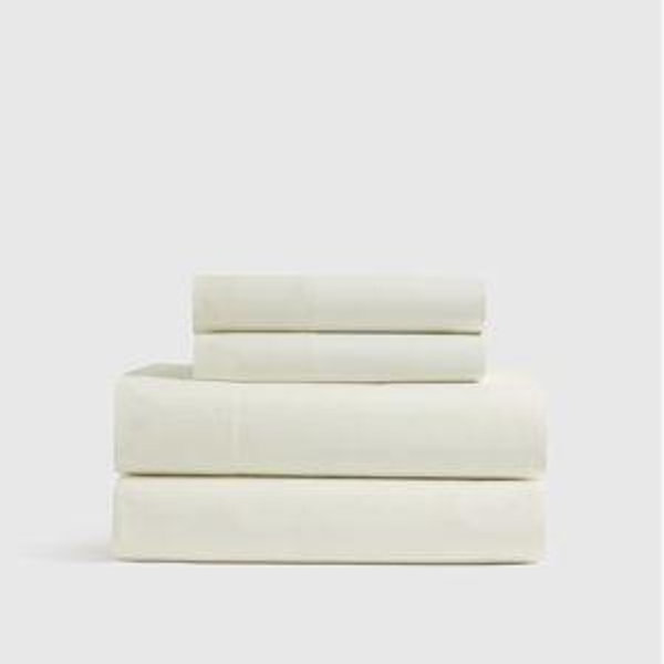 Quince Organic Crisp Percale Sheet Set - Queen