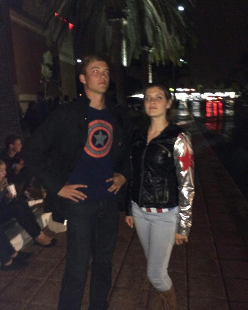 Captain America Civil war premier, 2015 before we were dating. BFFs!
