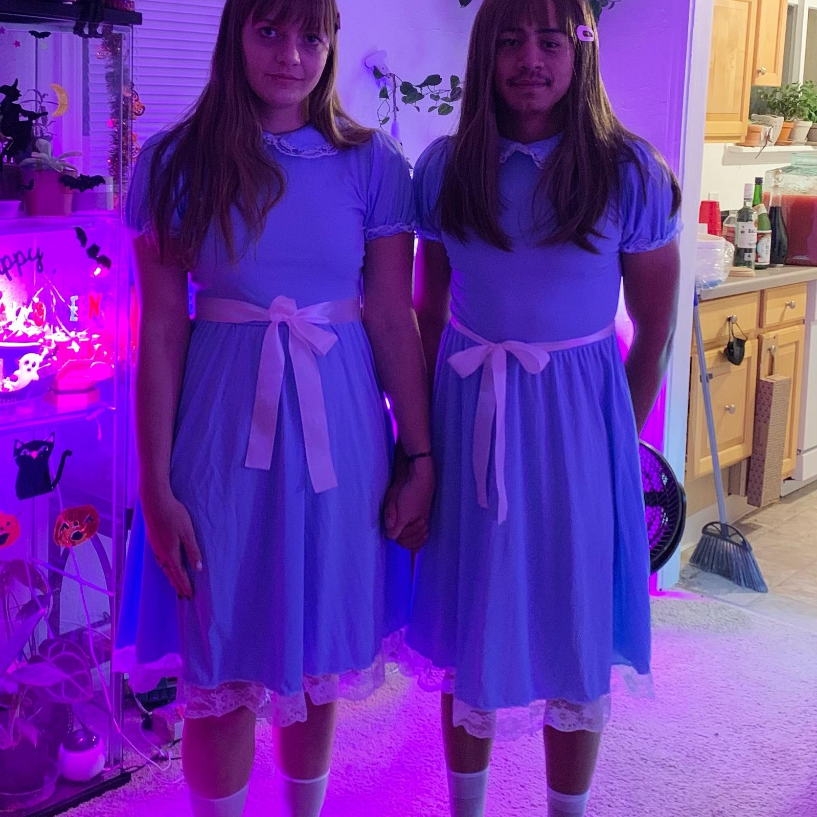 Our best Halloween costume to date- The Shining twins 😂😂 October 2021