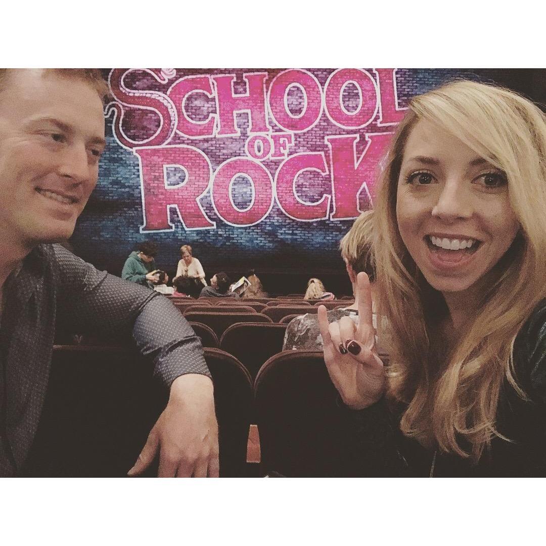 Teresa and Kevin in NY for their birthdays seeing School Of Rock!