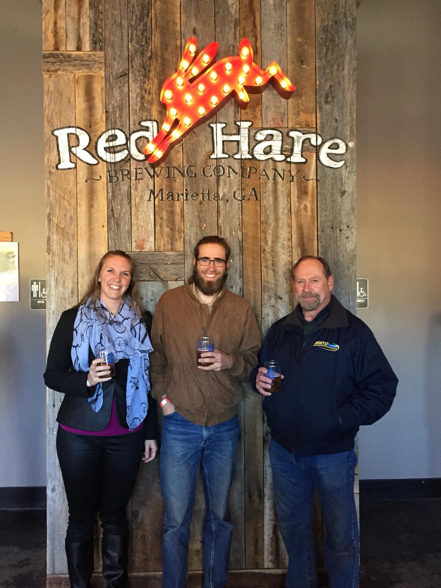 Enjoying the Gem City Lager Release party with Kevin’s Dad, Doug. We had no idea, but glad we decided to visit the Red Hare Brewery that day!
