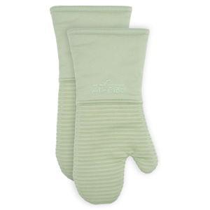 All-Clad Silicone Oven Mitts: 100% Cotton & Silicone , 2-Pack - Color Fennel