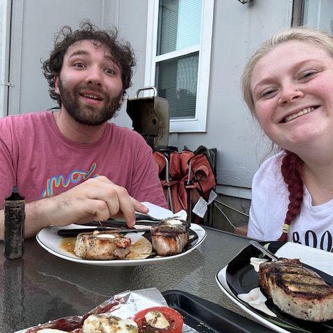 One of our favorite ways to make dinner is grilling and hanging out on our patio!