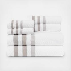 Caro Home Emma Ivory Linen 6 Pc. Towel Set, Bath Towels, Household