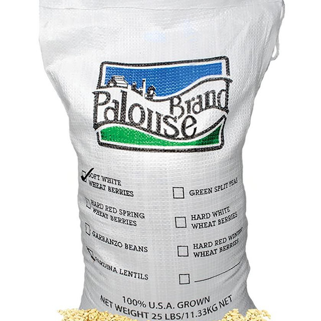 Soft White Wheat Berries | Family Farmed in Washington State | 100% Desiccant Free | 25 lbs Bulk | Sproutable | Non-GMO Project Verified | Kosher | Poly Bag