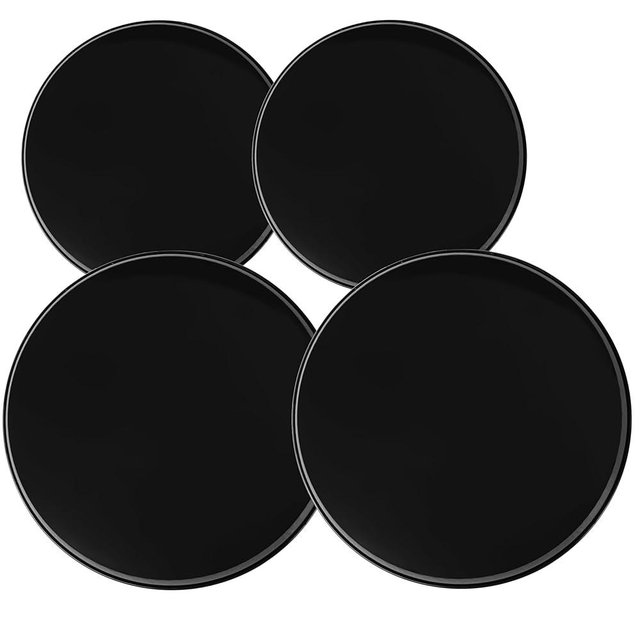 Iconikal Electric Stove Round Burner Covers, Black, Set of 4, 8.5 and 10.5 Inch Diameter