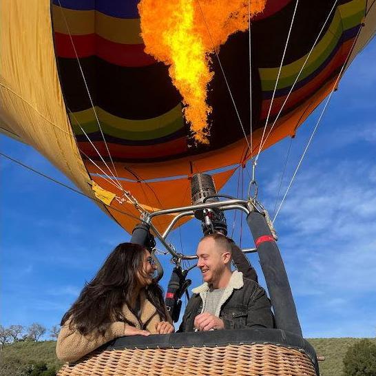 2/16/24 --In order to further confuse me, Isaac took me on a hot air balloon ride, which I'd always wanted to do! I thought "if he doesn't propose here, it's not happening today" Little did I know!