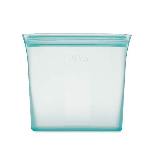 Zip Top Reusable 100% Platinum Silicone Containers - Sandwich Bag - Teal