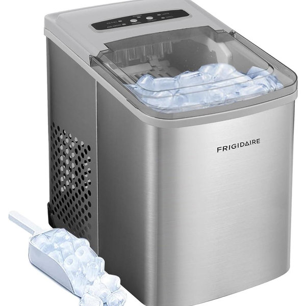 Frigidaire 26 Lbs per day Portable Compact Ice Maker, Ice Making Machine, Stainless