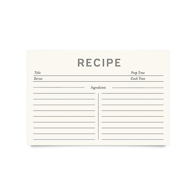 Jot & Mark Recipe Cards 4x6 Inches Double Sided 50 Count (Minimal)