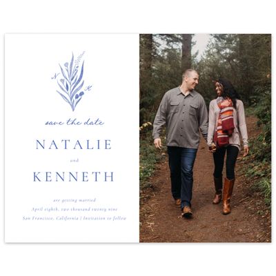 Cornflower Blue Wedding Digital Save the Date - Arden Photo