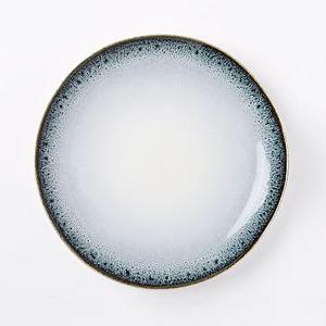 Reactive Glaze Dinner Plate, Black + White, Set of 4