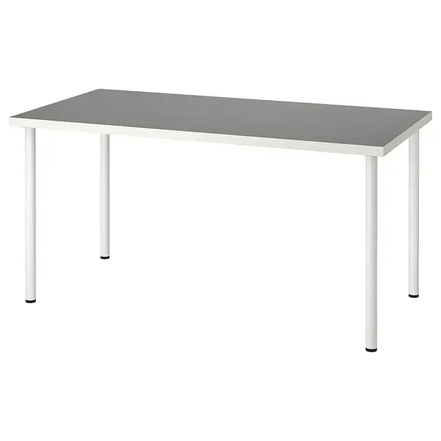 LINNMON / ADILSTable, light gray/white59x29 1/2 "