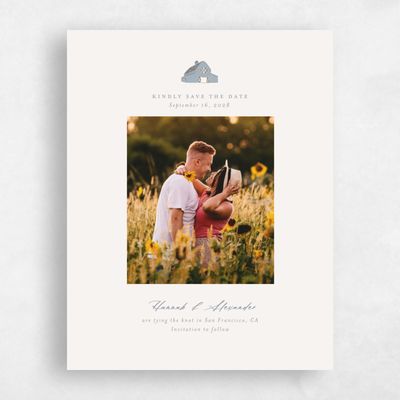 Blue Photo Wedding Save the Date - Sable Photo
