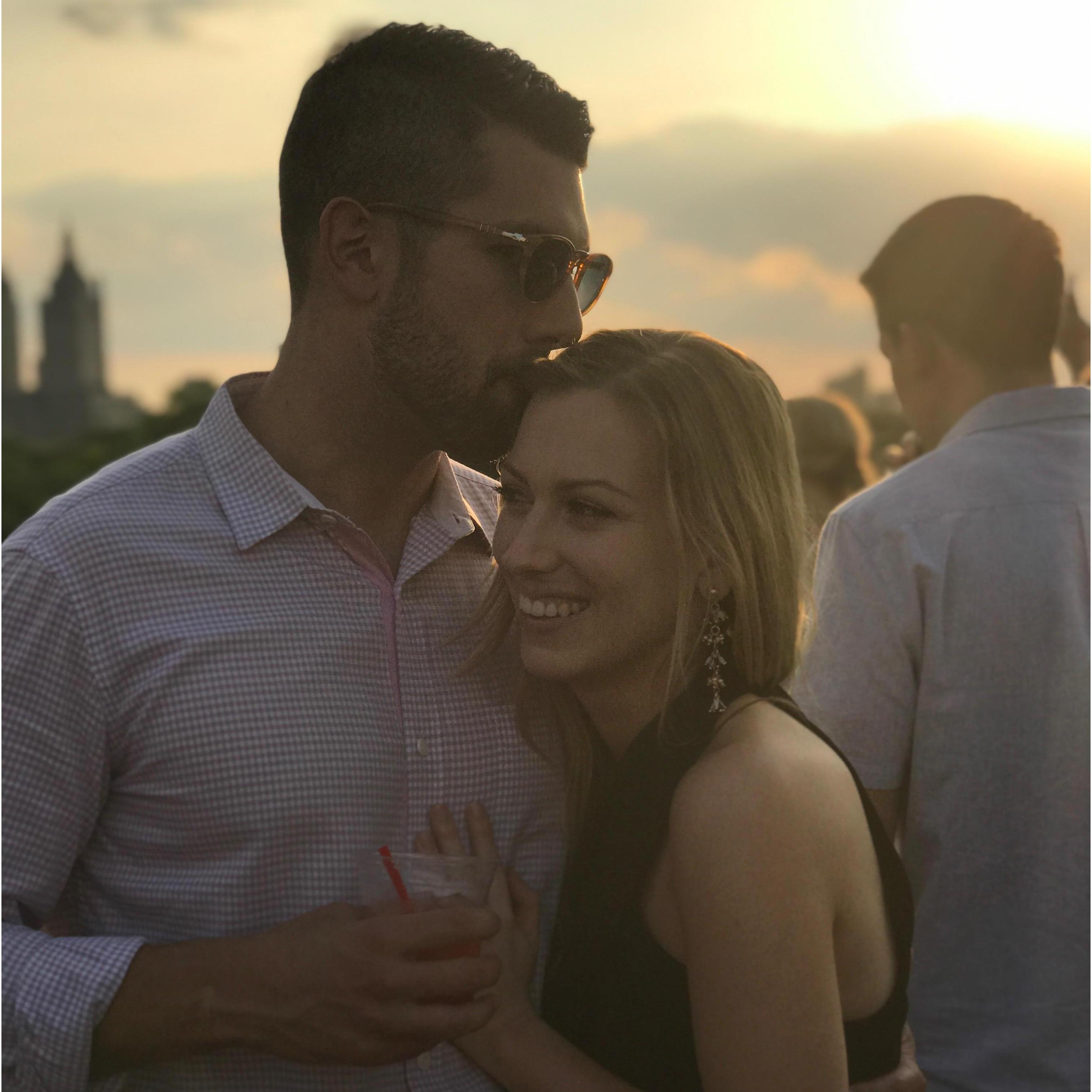 The first moments after being engaged.