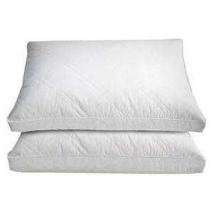 Cotton Quilted White Goose Feather and Down Pillow 2pk White - Blue Ridge Home Fashions®