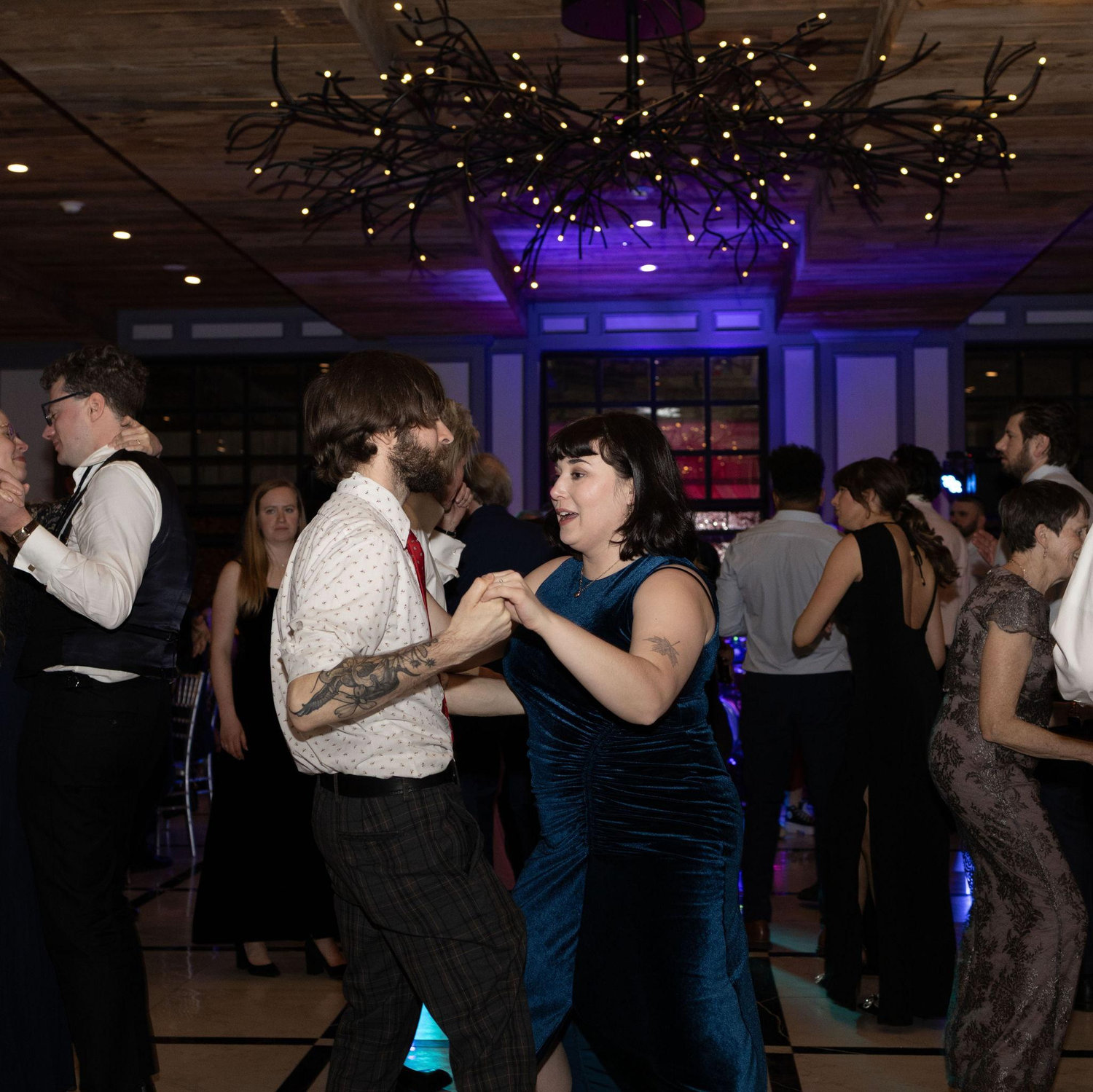 Tearing up the dance floor at Luke & Anna's wedding
