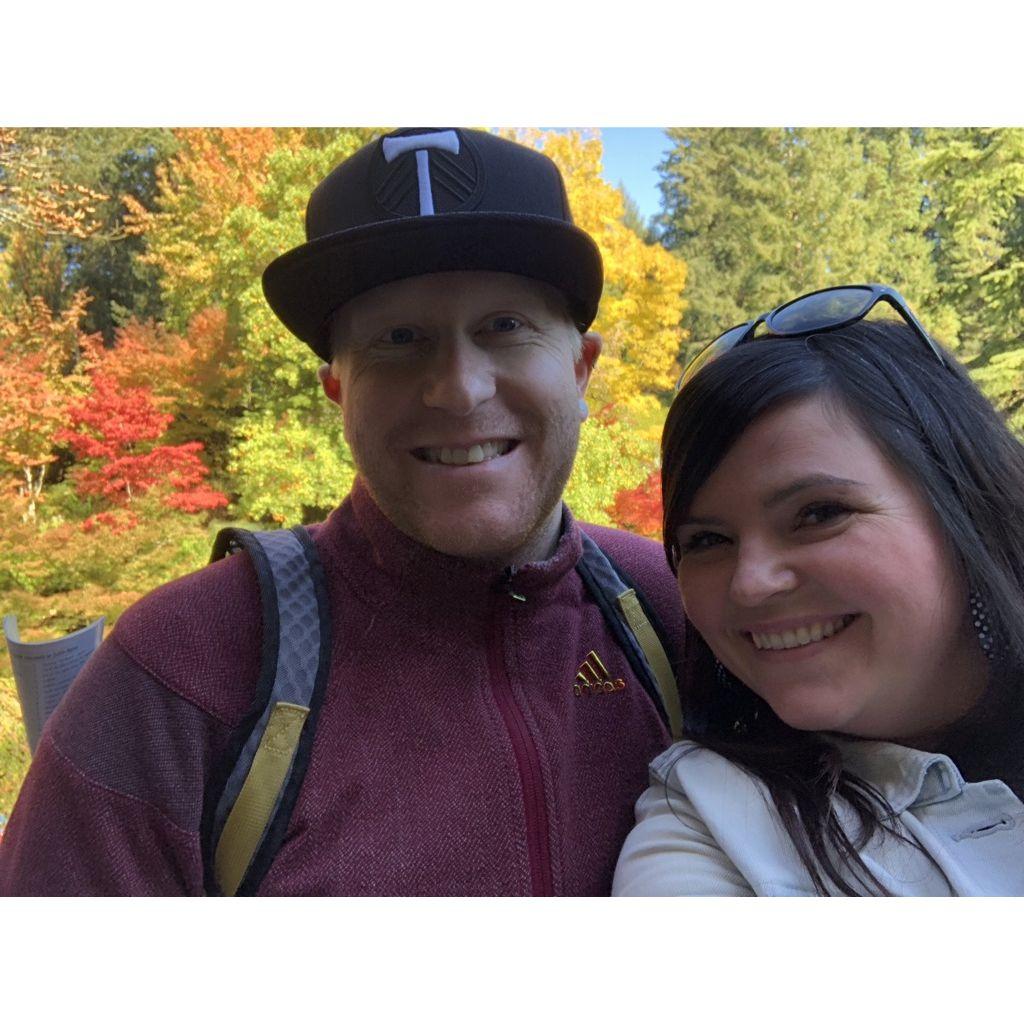 Our first photo together!  Trip to Victoria, 2018.